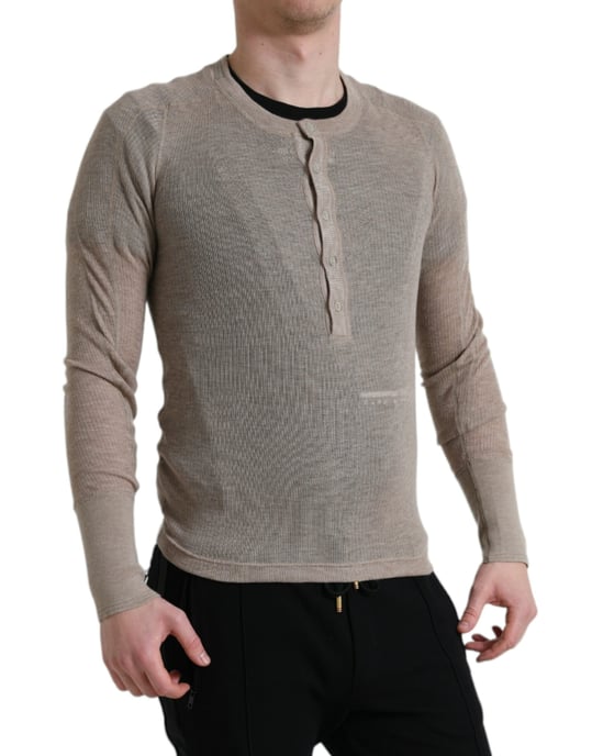 Langarm Henley Cashmere Shirt - Image 4