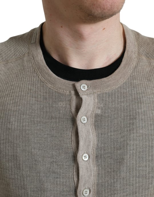 Langarm Henley Cashmere Shirt - Image 6