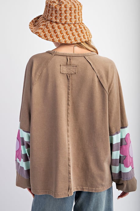 Plus Size Langarmshirt mit Applikationen - Image 2