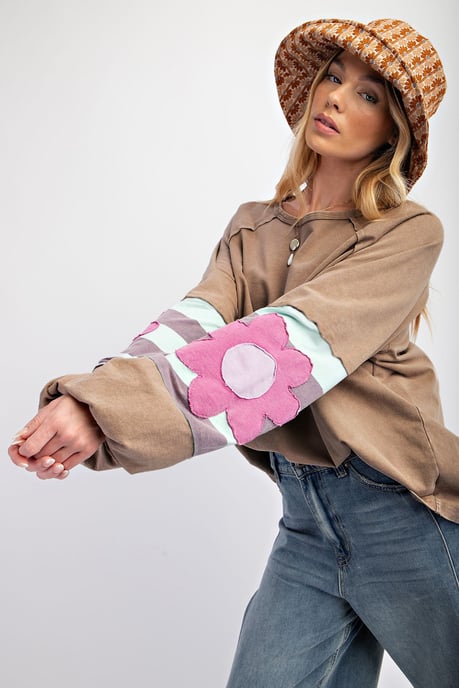 Plus Size Langarmshirt mit Applikationen - Image 6