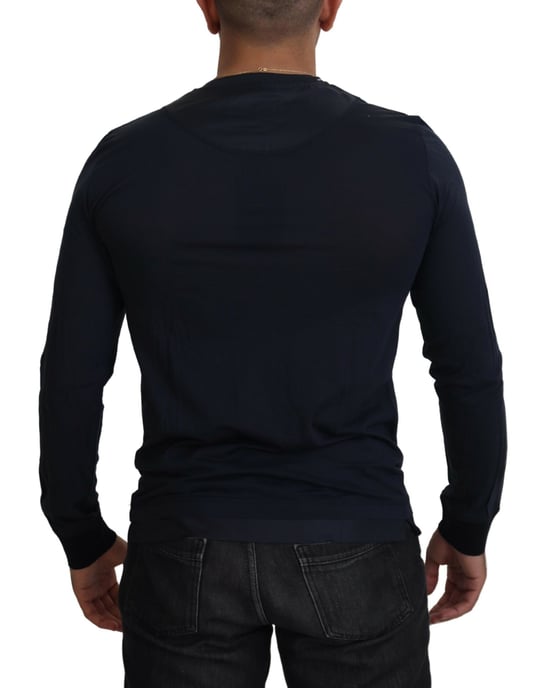 Henley-Kragen Langarm-Strickshirt - Image 3
