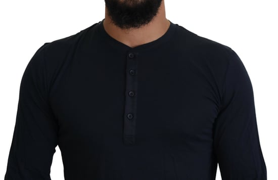 Henley-Kragen Langarm-Strickshirt - Image 4