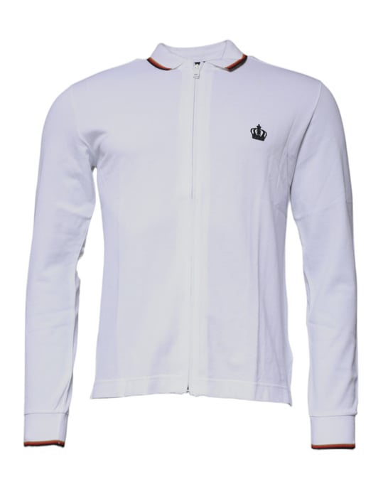 Langärmliges Zip-Polo-Shirt mit Kronen-Detail - Image 1