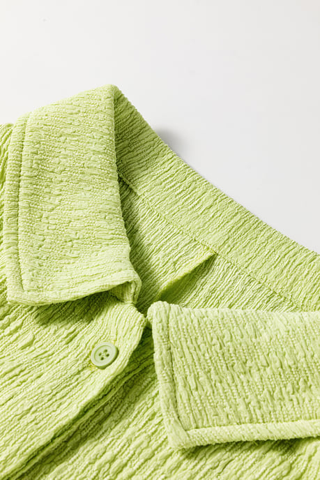 Strukturierter Strickkurzarmpullover - Image 6