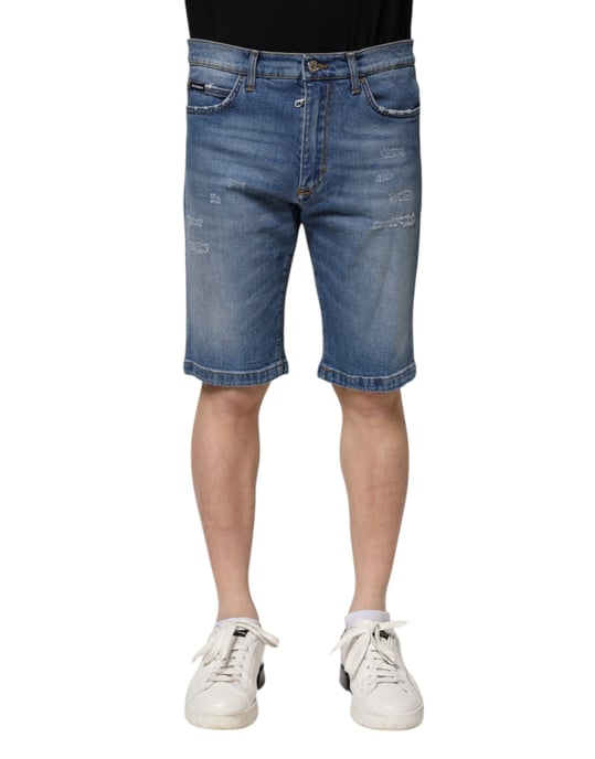 Zerrissene Jeanskurzshorts - Image 2