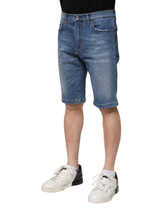 Zerrissene Jeanskurzshorts - Image 3