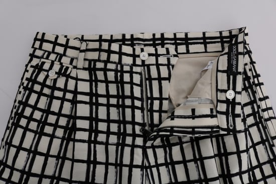 Lässige Shorts Schwarz Weiß Karomuster - Image 4