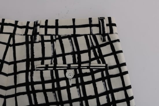Lässige Shorts Schwarz Weiß Karomuster - Image 5