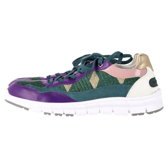 Dolce & Gabbana Mardi Gras Low-Top Sneaker aus mehrfarbigem Leder und Wildleder - Image 4