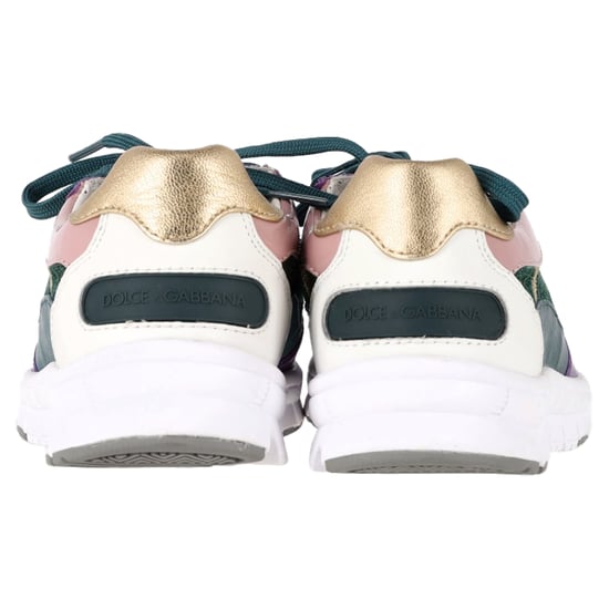 Dolce & Gabbana Mardi Gras Low-Top Sneaker aus mehrfarbigem Leder und Wildleder - Image 5