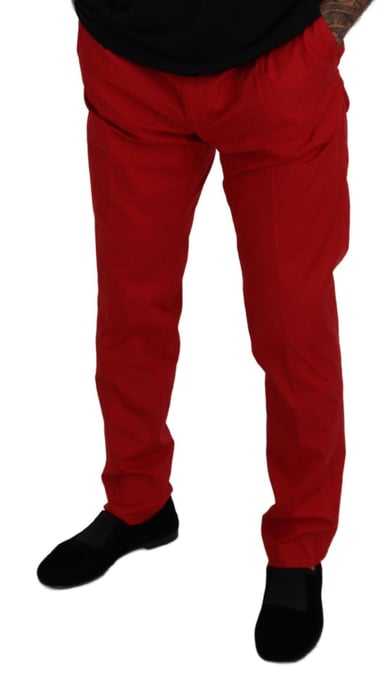 Lässige Baumwoll-Hosen in Rot - Image 3