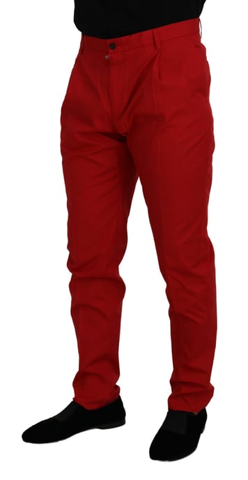 Lässige Baumwoll-Hosen in Rot - Image 4