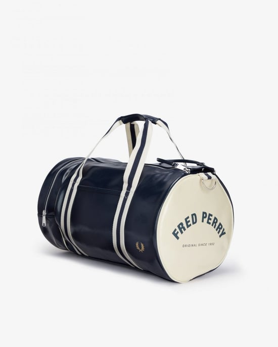 Einkaufen Für Fred Perry Classic Barrel Polyester Navy/Ecru Cross Bag - Image 4