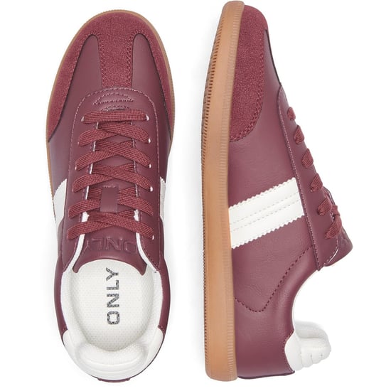 ONLY Amber Polyester Damen Sneaker In Burgunderrot/creme - Image 3