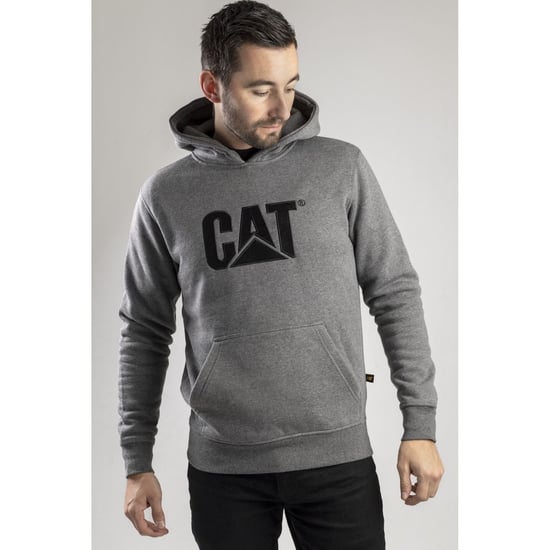 Caterpillar Marken Baumwolle Herren Grauer Kapuzenpullover - Image 6