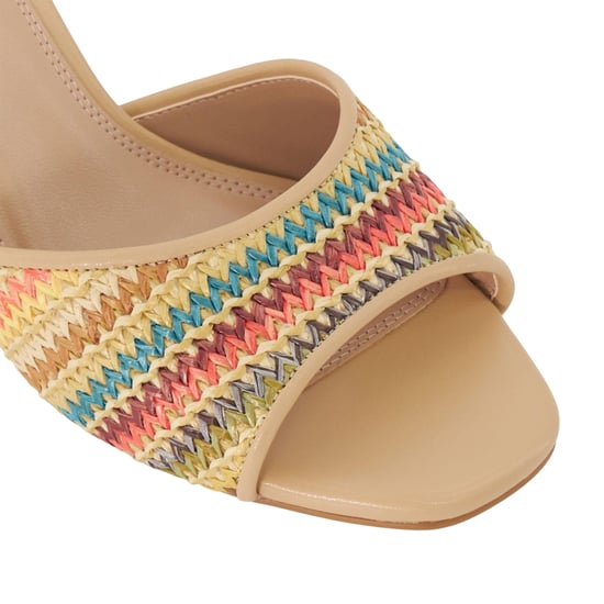 Dune London - Damen Mules, gehäkelt, Mittlerer Block (Bunt) - Image 4