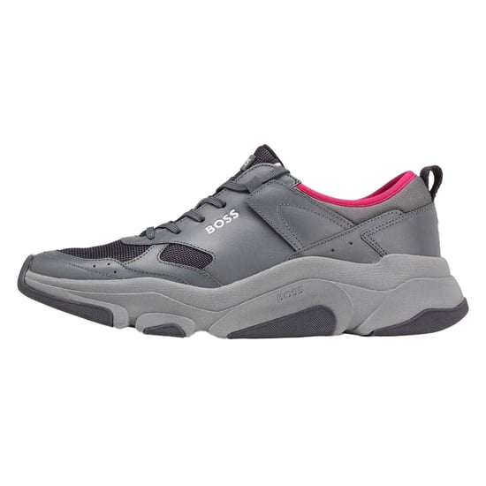 Hugo Boss - Herren Sneaker "Asher", Leder (Grau) - Image 2