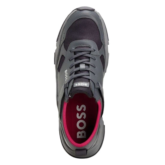 Hugo Boss - Herren Sneaker "Asher", Leder (Grau) - Image 4