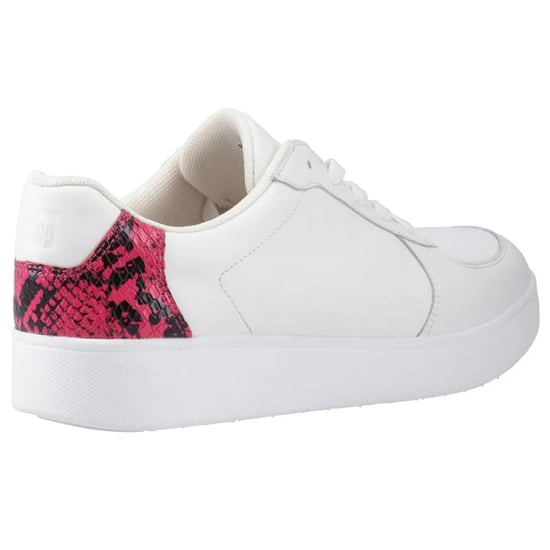 FitFlop - Damen Sneaker, Schlangenmuster, Leder (Weiß/Himbeere) - Image 2