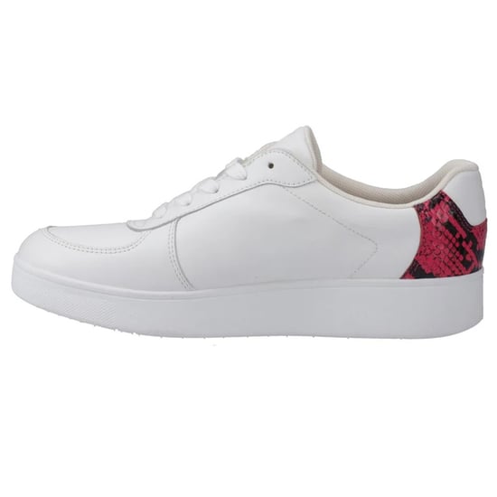 FitFlop - Damen Sneaker, Schlangenmuster, Leder (Weiß/Himbeere) - Image 3