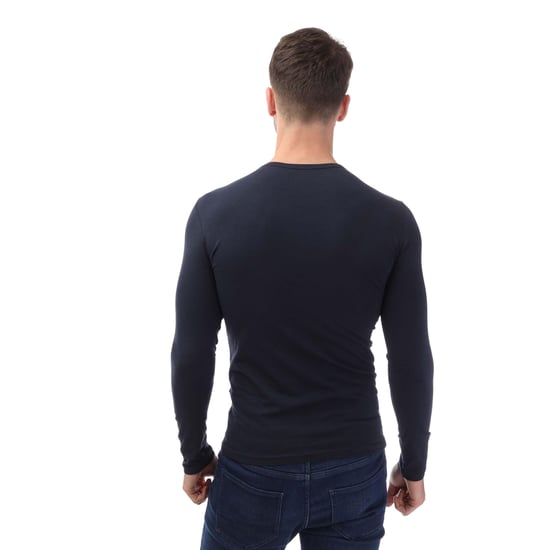 Emporio Armani - T-Shirt für Herren Langärmlig (Marine) - Image 2