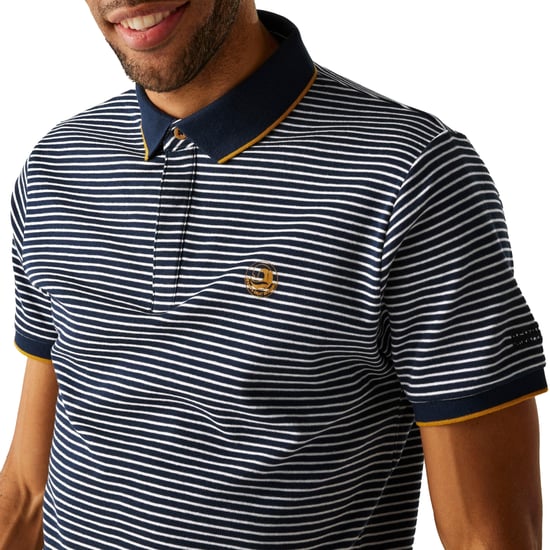 Regatta - "Tiver" Poloshirt für Herren (Marineblau/Steinweiß) - Image 3