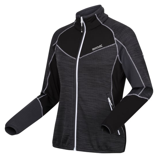 Regatta - "Hepley II" Fleecejacke Durchgehender Reißverschluss für Damen (Mittelgrau/Schwarz) - Image 3