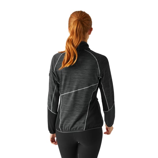 Regatta - "Hepley II" Fleecejacke Durchgehender Reißverschluss für Damen (Mittelgrau/Schwarz) - Image 4