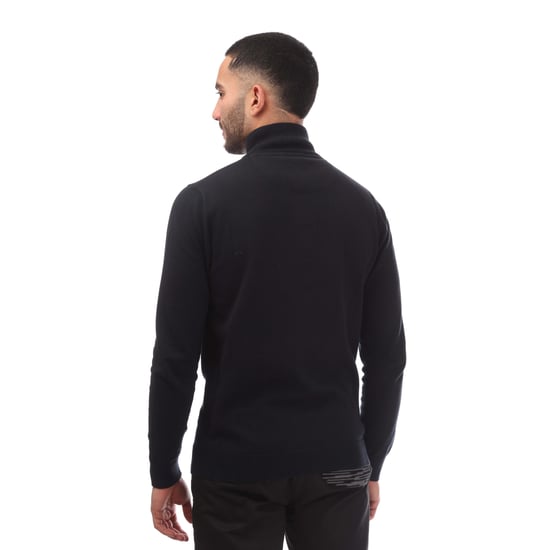 Weekend Offender - "Paraguay" Sweatshirt mit kurzem Reißverschluss für Herren (Marine) - Image 2