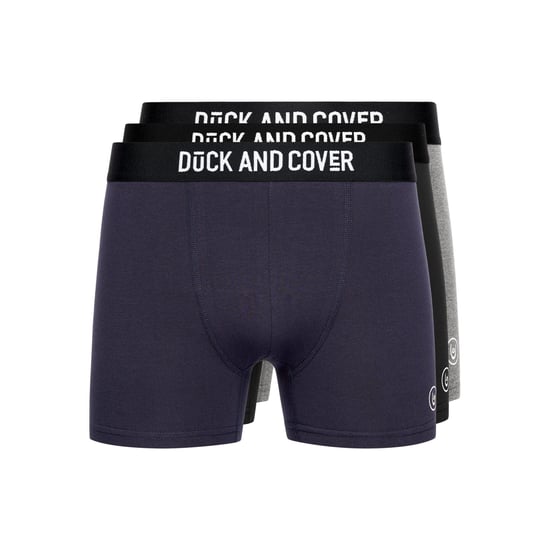 Duck and Cover - "Bronteen" Boxershorts für Herren(3er-Pack) (Marineblau/Schwarz/Grau meliert) - Image 1