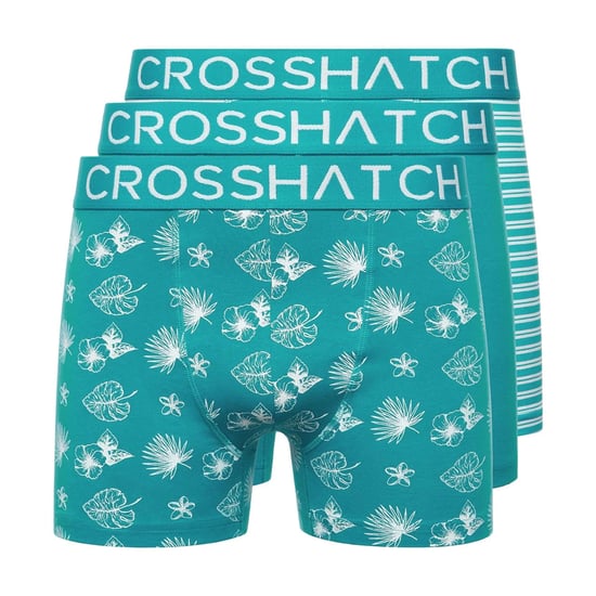 Crosshatch - "Hovland" Boxershorts für Herren (3er-Pack) (Tropisches Grün) - Image 1