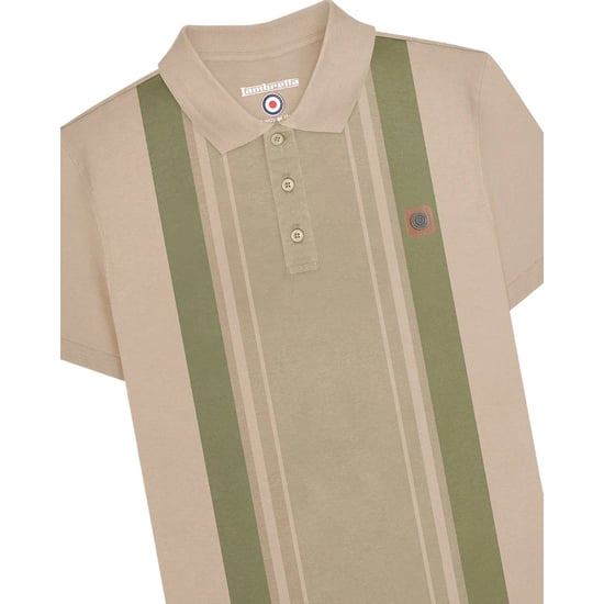 Lambretta - "SS25" Poloshirt für Herren (Steinfarben) - Image 3