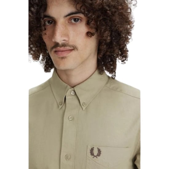 Fred Perry - Hemd für Herren, Oxford-Stil, Langärmlig (Warmes Grau) - Image 3