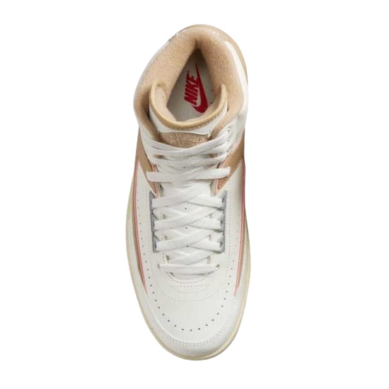 Nike - "Air Jordan 2 Retro" Sneaker für Herren, Leder (Weiß/Hellbraun) - Image 4