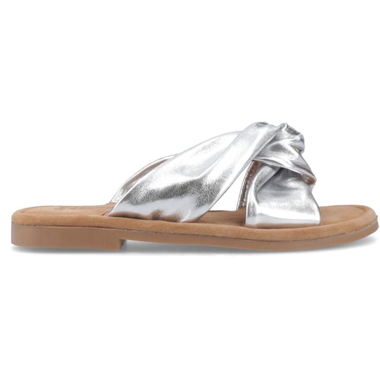 Hush Puppies Amy Weite Leder Damen Silber Standard Sandalen - Image 5