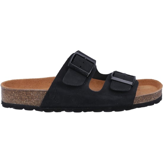 Hush Puppies Brixley Mule Wildleder Damen Schwarze Standard Sandalen - Image 4