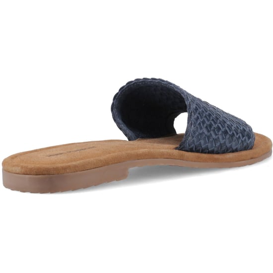 Hush Puppies Hetty Slide Leder Damen Navy Breite Sandalen - Image 2