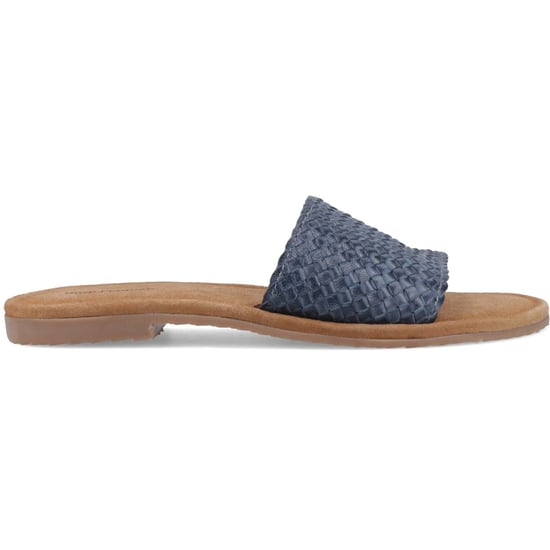 Hush Puppies Hetty Slide Leder Damen Navy Breite Sandalen - Image 5