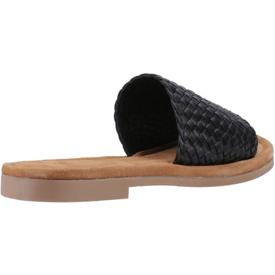 Hush Puppies Hetty Slide Leder Damen Schwarz Weit Sandalen - Image 2
