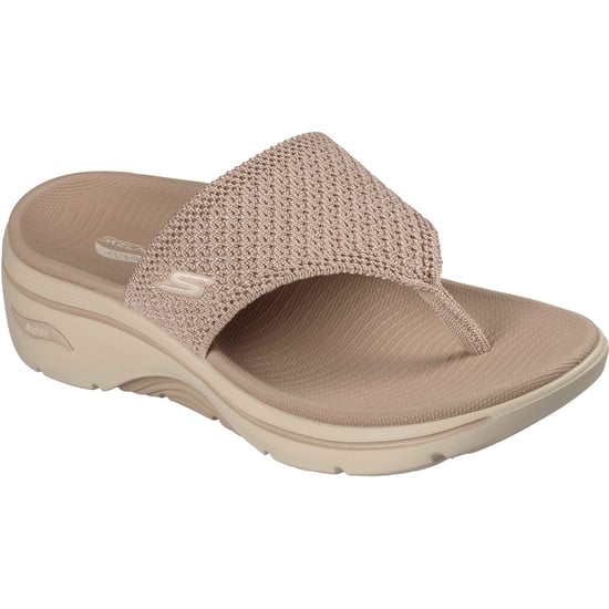 Skechers Go Walk Arch Fit 2.0 Textil Damen Sandalen Taupe Standard - Image 1