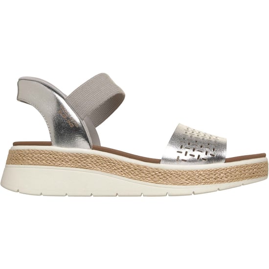 Skechers BOBS Sun Ray Damen Silber Standard Sandalen - Image 5