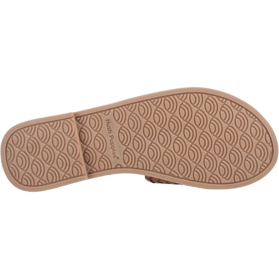 Hush Puppies Hetty Slide Leder Damen Sandalen in Hellbraun Weit - Image 3