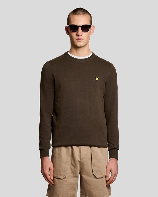 Crewneck-Pullover in Dunkelbraun - Image 1