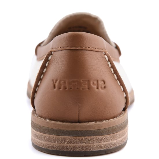 Sperry Port Driving Textil Damen Weiß/Braun Standard Slipper - Image 2