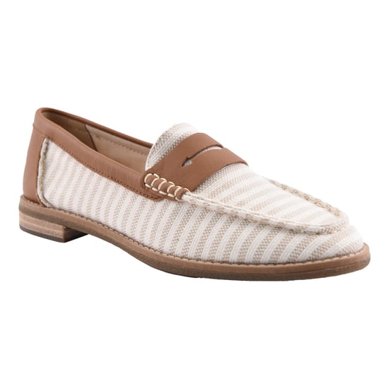 Sperry Port Driving Textil Damen Weiß/Braun Standard Slipper - Image 6
