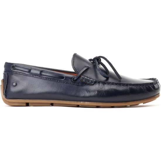 Base London Brooks Leder Herren Marineblaue Standard Slipper - Image 5