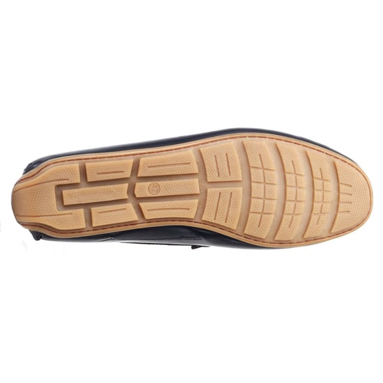 Base London Collins Leder Herren Navy Standard Slipper - Image 3