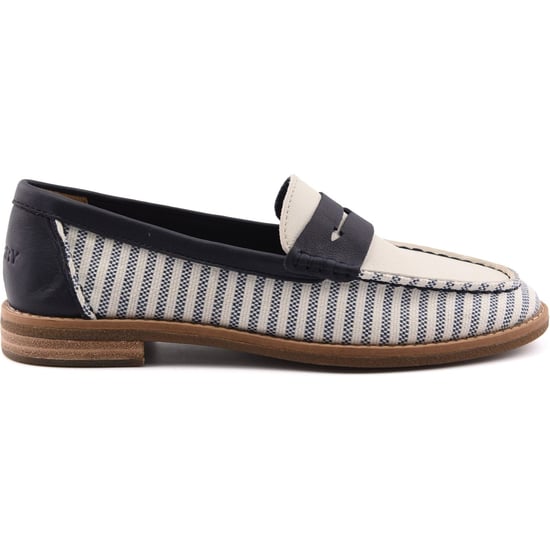 Sperry Port Driving Textil Damen Loafer Weiß/Navy Standard - Image 5