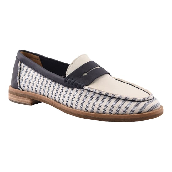Sperry Port Driving Textil Damen Loafer Weiß/Navy Standard - Image 6