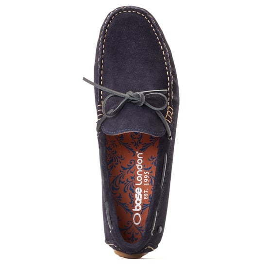 Base London Brooks Leder Herren Navy Standard Slipper - Image 4